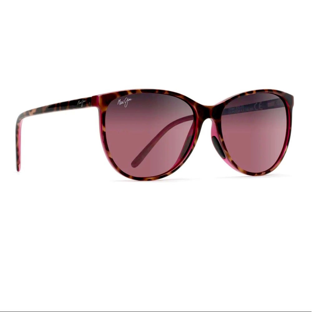 Maui Jim Ocean Polarized Cat Eye Sunglasses | Tortoise w/ Raspberry - NWOT